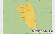 Savanna Style Map of VEREENIGING, single color outside