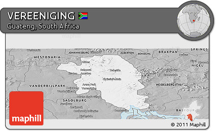 Gray Panoramic Map of VEREENIGING