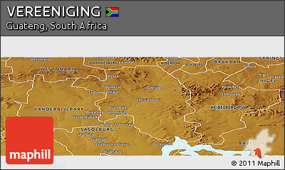 Physical Panoramic Map of VEREENIGING