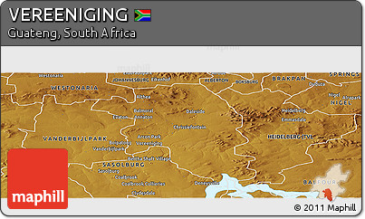 Physical Panoramic Map of VEREENIGING