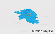 Political Panoramic Map of VEREENIGING, cropped outside