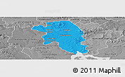 Political Panoramic Map of VEREENIGING, desaturated