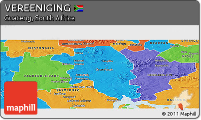 Political Panoramic Map of VEREENIGING