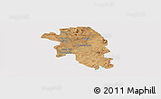 Satellite Panoramic Map of VEREENIGING, cropped outside