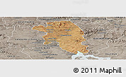 Satellite Panoramic Map of VEREENIGING, semi-desaturated