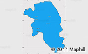 Political Simple Map of VEREENIGING, cropped outside