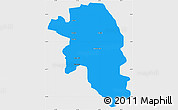 Political Simple Map of VEREENIGING, single color outside