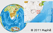 Physical Location Map of CAMPERDOWN (O), highlighted country