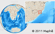 Shaded Relief Location Map of CAMPERDOWN (O)