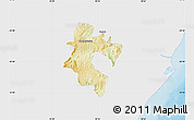 Physical Map of CAMPERDOWN (O), single color outside