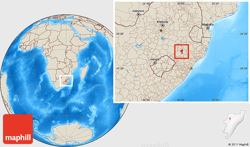 Shaded Relief Location Map of GLENCOE (O)