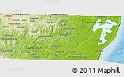 Physical Panoramic Map of HLABISA (KWAZUL