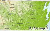 Physical 3D Map of HLABISA (NATAL)
