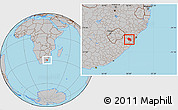 Gray Location Map of IXOPO (O)