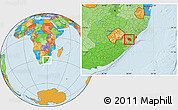 Political Location Map of IXOPO (O)