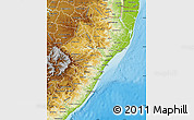 Physical Map of Kwazulu/Natal