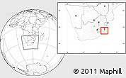 Blank Location Map of NTUZUMA (O), within the entire country