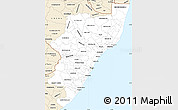 Classic Style Simple Map of Kwazulu/Natal