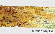 Physical Panoramic Map of UMZIMKULU