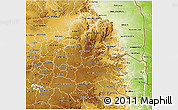 Physical 3D Map of Mpumalanga