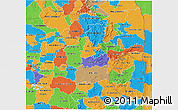 Political 3D Map of Mpumalanga