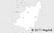 Silver Style Simple Map of BALFOUR