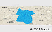 Political Panoramic Map of BETHAL, shaded relief outside