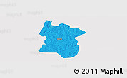 Political Panoramic Map of BETHAL, single color outside