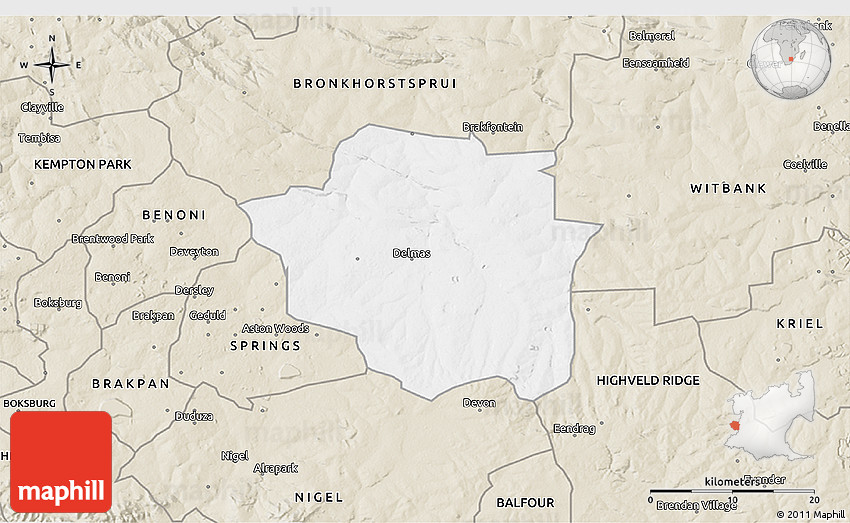 Classic Style 3D Map of DELMAS