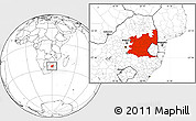 Blank Location Map of Mpumalanga