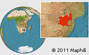 Satellite Location Map of Mpumalanga