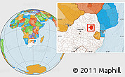 Political Location Map of LYDENBURG, highlighted country