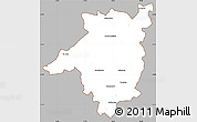 Gray Simple Map of LYDENBURG, cropped outside