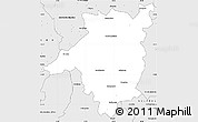 Silver Style Simple Map of LYDENBURG