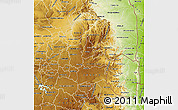 Physical Map of Mpumalanga