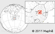 Blank Location Map of MIDDELBURG (TVL
