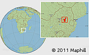 Savanna Style Location Map of MIDDELBURG (TVL