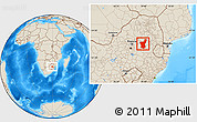 Shaded Relief Location Map of MIDDELBURG (TVL