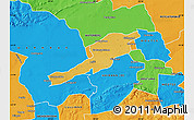 Physical Map of MORETELE (2), political outside