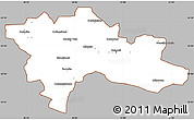 Gray Simple Map of NELSPRUIT, cropped outside