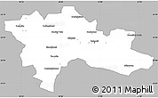 Gray Simple Map of NELSPRUIT, single color outside