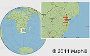 Savanna Style Location Map of NKOMAZI