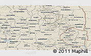 Shaded Relief Panoramic Map of Mpumalanga