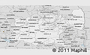 Silver Style Panoramic Map of Mpumalanga