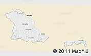 Classic Style 3D Map of PIET RETIEF (O), single color outside