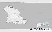 Gray 3D Map of PIET RETIEF (O), single color outside