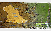 Physical 3D Map of PIET RETIEF (O), darken
