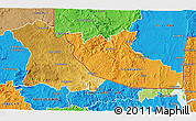 Physical 3D Map of PIET RETIEF (O), political outside