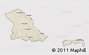 Shaded Relief 3D Map of PIET RETIEF (O), cropped outside