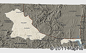 Shaded Relief 3D Map of PIET RETIEF (O), darken